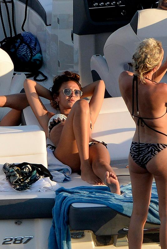 MICHELLE KEEGAN in Bikini at a Boat in Spain 07/28/2018