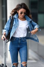 MICHELLE KEEGAN in Double Denim at BBC Studios in Salford 07/18/2018