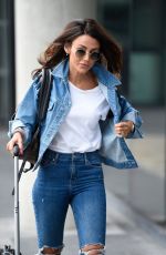MICHELLE KEEGAN in Double Denim at BBC Studios in Salford 07/18/2018
