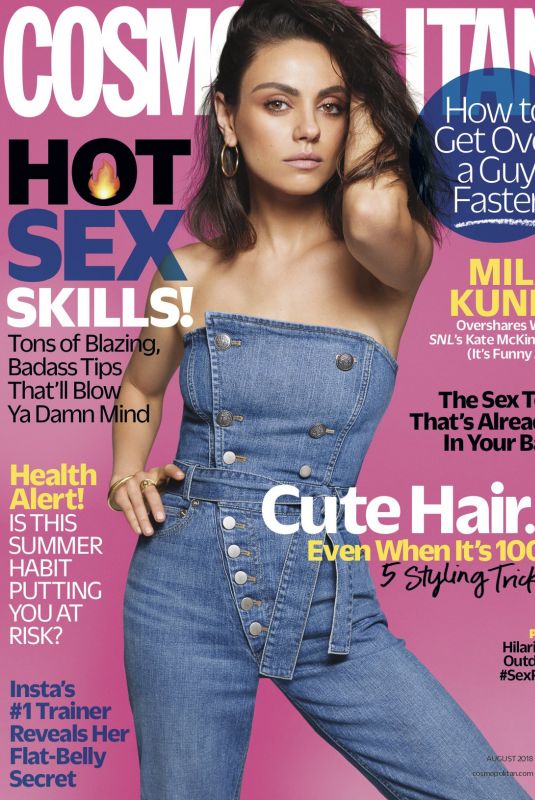 MILA KUNIS in Cosmopolitan Magazine, August 2018