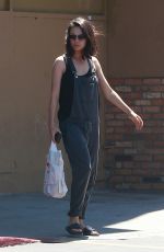 MILA KUNIS in Overalls Out Shopping in Los Angeles 07/05/2018