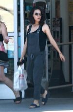 MILA KUNIS in Overalls Out Shopping in Los Angeles 07/05/2018