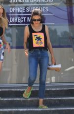 MILA KUNIS Leaves a Nail Salon in Los Angeles 07/25/2018