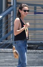 MILA KUNIS Leaves a Nail Salon in Los Angeles 07/25/2018