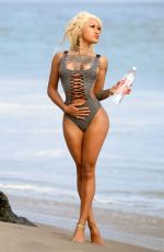 MILANO in Seimsuit for 138 Water Photoshoot in Malibu 07/16/2018