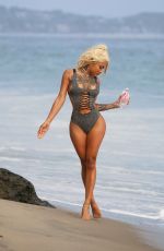 MILANO in Seimsuit for 138 Water Photoshoot in Malibu 07/16/2018