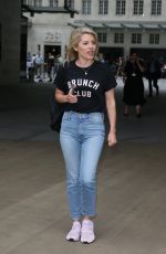 MOLLIE KING in Jeans Leaves BBC Radio in London 07/10/2018