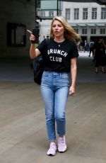 MOLLIE KING in Jeans Leaves BBC Radio in London 07/10/2018