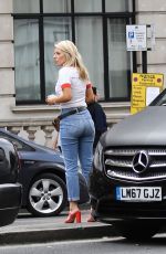 MOLLIE KING in Jeans Out in London 07/15/2018