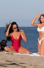 NATALIE HALCRO and OLIVIA PIERSON in Bikinis at a Beach in Malibu 07/03/2018