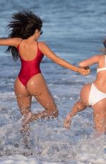 NATALIE HALCRO and OLIVIA PIERSON in Bikinis at a Beach in Malibu 07/03/2018