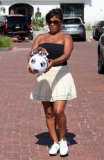 NIA LONG at a Parking Lot in Malibu 07/16/2018