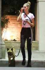 NICOLA PELTZ Out with Her Dog in Beverly Hills 07/26/2018
