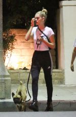 NICOLA PELTZ Out with Her Dog in Beverly Hills 07/26/2018
