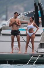 NICOLE SCHERZINGER in Bikini and Grigor Dimitrov at a Boat in Saint Tropez 07/22/2018
