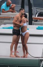 NICOLE SCHERZINGER in Bikini and Grigor Dimitrov at a Boat in Saint Tropez 07/22/2018