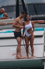 NICOLE SCHERZINGER in Bikini and Grigor Dimitrov at a Boat in Saint Tropez 07/22/2018