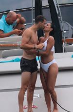 NICOLE SCHERZINGER in Bikini and Grigor Dimitrov at a Boat in Saint Tropez 07/22/2018