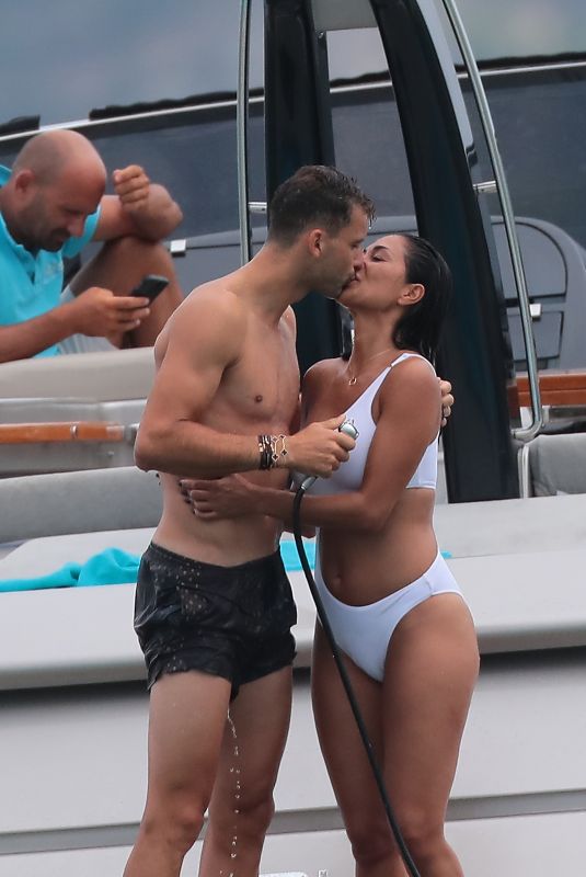 NICOLE SCHERZINGER in Bikini and Grigor Dimitrov at a Boat in Saint Tropez 07/22/2018