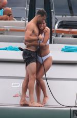 NICOLE SCHERZINGER in Bikini and Grigor Dimitrov at a Boat in Saint Tropez 07/22/2018