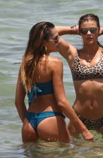 NINA AGDAL in Bikini at a Beach in Miami 07/13/2018