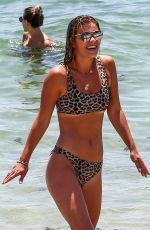 NINA AGDAL in Bikini at a Beach in Miami 07/13/2018