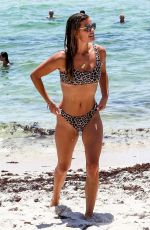 NINA AGDAL in Bikini at a Beach in Miami 07/13/2018