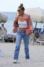 NINA AGDAL in Jeand on the Beach in Miami 07/12/2018