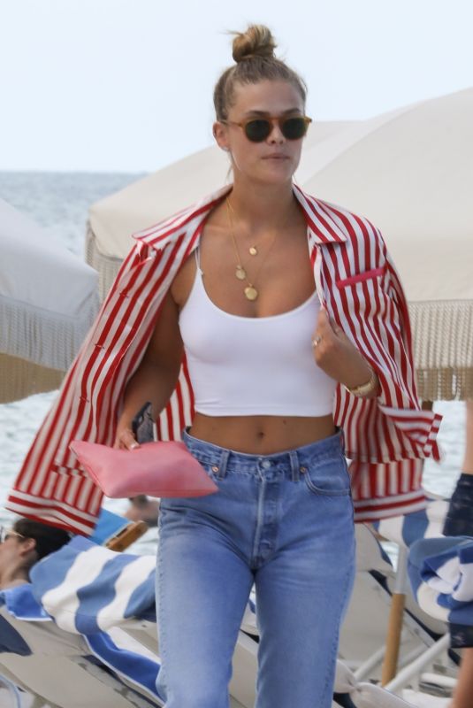 NINA AGDAL in Jeand on the Beach in Miami 07/12/2018