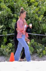 NINA AGDAL in Jeand on the Beach in Miami 07/12/2018