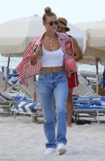 NINA AGDAL in Jeand on the Beach in Miami 07/12/2018