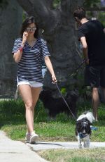 NINA DOBREV Out with Her Dog in Los Angeles 07/01/2018