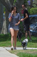 NINA DOBREV Out with Her Dog in Los Angeles 07/01/2018