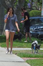NINA DOBREV Out with Her Dog in Los Angeles 07/01/2018