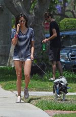 NINA DOBREV Out with Her Dog in Los Angeles 07/01/2018