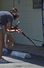 NINA DOBREV Out with Her Dog in Los Angeles 07/01/2018
