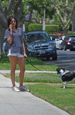 NINA DOBREV Out with Her Dog in Los Angeles 07/01/2018