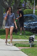 NINA DOBREV Out with Her Dog in Los Angeles 07/01/2018