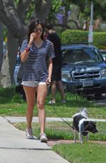 NINA DOBREV Out with Her Dog in Los Angeles 07/01/2018