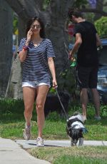 NINA DOBREV Out with Her Dog in Los Angeles 07/01/2018