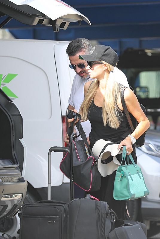 PARIS HILTON Arrives in Ibiza 07/01/2018