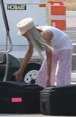 PARIS HILTON Boarding a Private Jet in Los Angeles 07/28/2018