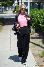 PARIS HILTON Out with Her Dog in Los Angeles 06/30/2018