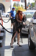 PHOEBE PRICE at a Gas Station in Beverly Hills 07/07/2018