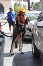 PHOEBE PRICE at a Gas Station in Beverly Hills 07/07/2018