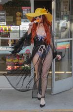 PHOEBE PRICE at a Gas Station in Beverly Hills 07/07/2018