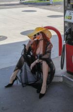 PHOEBE PRICE at a Gas Station in Beverly Hills 07/07/2018