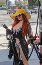 PHOEBE PRICE at a Gas Station in Beverly Hills 07/07/2018