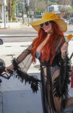 PHOEBE PRICE at a Gas Station in Beverly Hills 07/07/2018