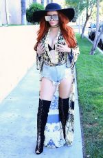 PHOEBE PRICE in Cutoff Denim Out in Los Angeles 07/17/2018